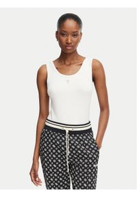 Guess Top V6YP09 K4312 Kremowy Regular Fit. Kolor: kremowy. Materiał: bawełna #1