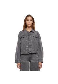 Urban Classics - Damska Kurtka Dżinsowa Oversize Z Lat 80.. Kolor: szary. Sezon: lato #1