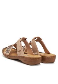 Rieker Klapki 608K2-31 Beżowy. Kolor: beżowy #3