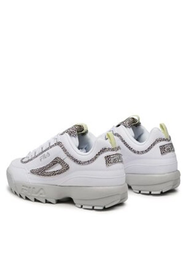 Fila Sneakersy Disruptor A Wmn FFW0092.13096 Biały. Kolor: biały. Materiał: skóra