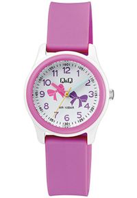 Zegarek Q&Q VS59-002 rózowy kolorowy dziecięcy kokardki . #1