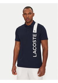 Lacoste Polo DH8940 Granatowy Regular Fit. Typ kołnierza: polo. Kolor: niebieski. Materiał: syntetyk #5
