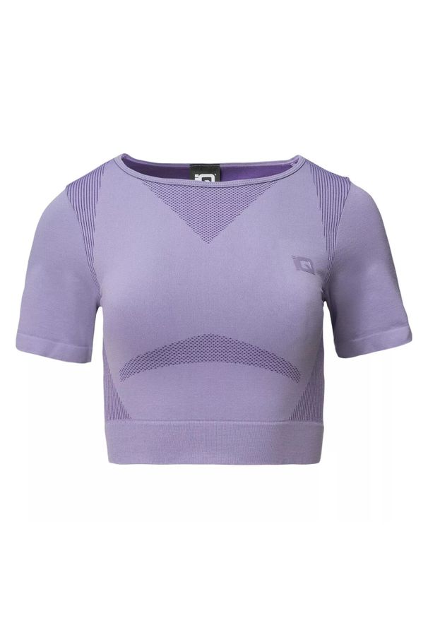 Damski crop top IQ Cross The Line Ingel. Kolor: fioletowy. Sport: fitness