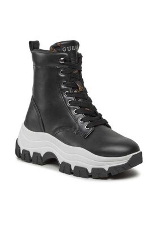 Guess Botki Bissonn FL8BIN ELE12 Czarny. Kolor: czarny. Materiał: skóra
