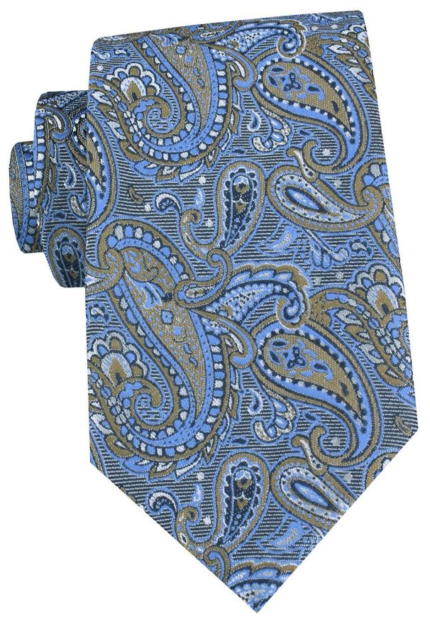 Męski Krawat - Chattier - Odcienie Niebieskiego, Wzór Paisley. Kolor: niebieski. Materiał: tkanina. Wzór: paisley. Styl: elegancki, klasyczny, wizytowy