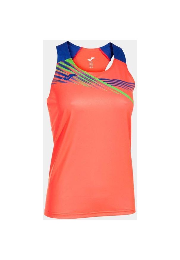 Damski tank top Joma Elite X - Fluor Coral-Royal M. Kolor: czerwony, niebieski, różowy, wielokolorowy. Materiał: poliester, elastan
