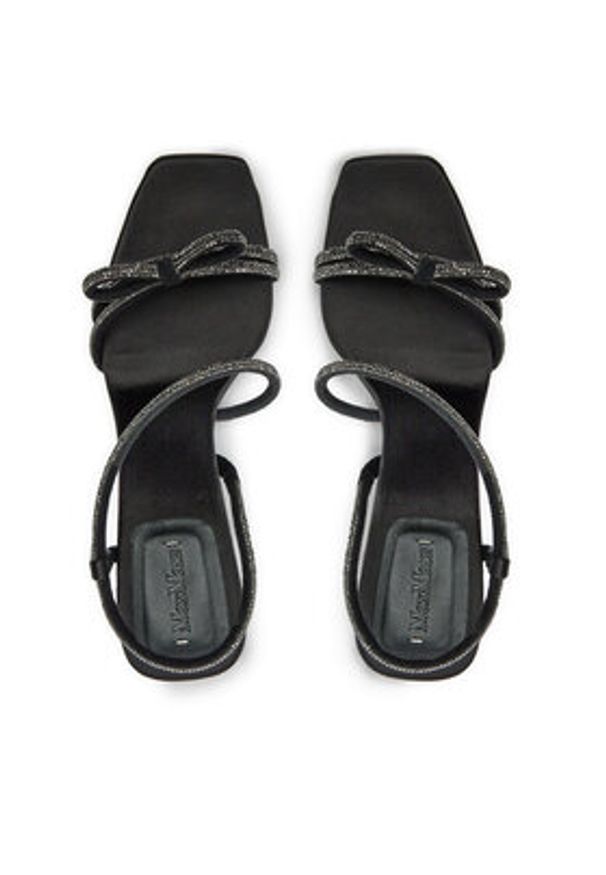 Max Mara Sandały Crystalsandal 2424526411600 Czarny. Kolor: czarny. Materiał: materiał