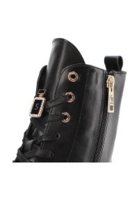 Czarne Botki CheBello Modne Skórzane Buty Damskie. Okazja: na spotkanie biznesowe. Kolor: czarny. Materiał: skóra. Sezon: wiosna, jesień. Styl: klasyczny, elegancki, biznesowy #8