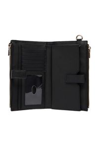 Guess Portfel Melinda Logo Slg SWJP99 02157 Czarny. Kolor: czarny. Materiał: materiał #2