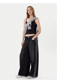 Adidas - adidas Jeansy adicolor Denim Adilenium JV7453 Czarny Wide Leg. Kolor: czarny #5