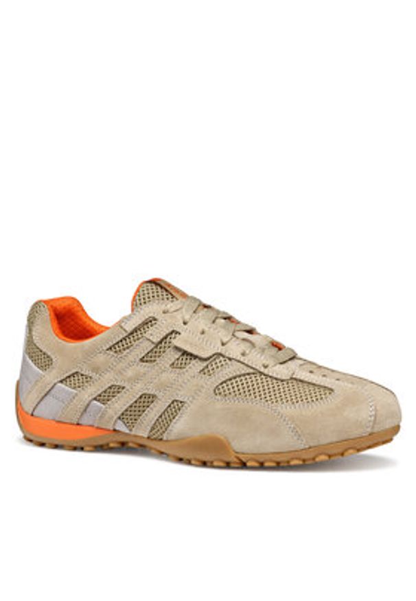 Geox Sneakersy U Snake Original U55MNA 02214 C5004 Beżowy. Kolor: beżowy. Materiał: zamsz, skóra