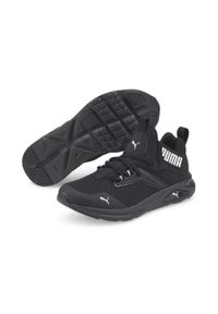 Puma - Młodzieżowe buty sportowe Enzo 2 Refresh PUMA Black White. Kolor: czarny, wielokolorowy, biały. Materiał: syntetyk, materiał, tkanina. Szerokość cholewki: normalna. Sport: bieganie, turystyka piesza #1