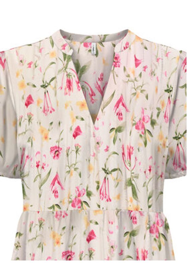 only - ONLY Sukienka letnia Nova 15222215 Beżowy Regular Fit. Kolor: beżowy. Materiał: wiskoza. Sezon: lato