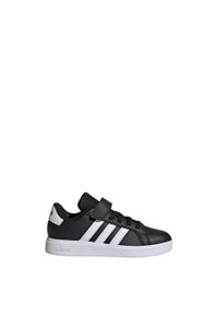 Adidas - Buty Grand Court 2.0 Kids. Zapięcie: pasek. Kolor: biały, wielokolorowy, czarny