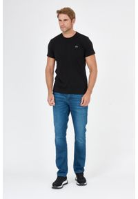 La Martina - LA MARTINA Czarny t-shirt męski z wyszywanym logo, Rozmiar XL. Kolor: czarny. Materiał: jersey #4