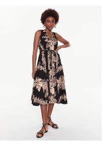 TwinSet - TWINSET Sukienka letnia 231TT2500 Czarny Regular Fit. Kolor: czarny. Materiał: bawełna. Sezon: lato #4