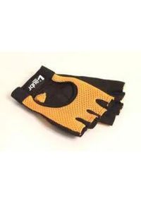 FIVE GLOVES - Rękawiczki fitness Laubr Sport pomarańczowe. Kolor: czarny, niebieski, wielokolorowy, pomarańczowy. Materiał: dzianina, skóra, poliester. Styl: sportowy. Sport: fitness #1