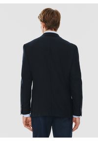Pako Lorente - PAKO LORENTE – Casualowa marynarka męska w kolorze granatowym. Okazja: na co dzień. Kolor: niebieski. Materiał: wiskoza, elastan, nylon, dzianina. Styl: casual #4