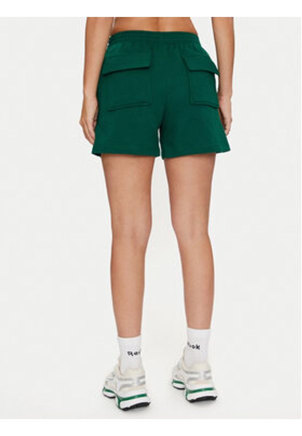 Reebok Szorty sportowe Cl Ae Sm Logo Short 100076254 Zielony Regular Fit. Kolor: zielony. Materiał: bawełna