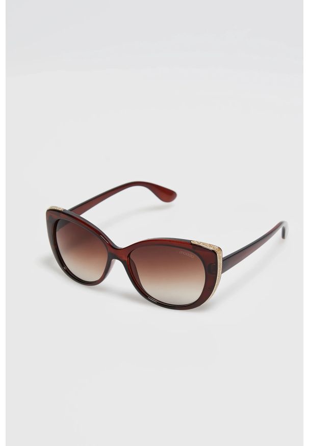 MOODO - Okulary przeciwsłoneczne brązowe. Kolor: brązowy