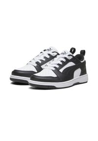 Puma - Dziecięce sneakersy Rebound V6 Lo PUMA White Black transparent. Kolor: czarny, biały, wielokolorowy. Sport: bieganie