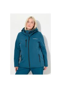 ULLA POPKEN - Damskie Kurtka softshell HYPRAR hydrofobowa stretch odblask. Kolekcja: plus size. Kolor: zielony, niebieski, wielokolorowy. Materiał: materiał, poliester, elastan. Sport: turystyka piesza #1