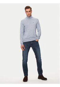 La Martina Golf ZMS019 YW091 Niebieski Regular Fit. Typ kołnierza: golf. Kolor: niebieski. Materiał: bawełna #3