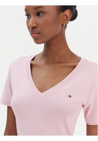 TOMMY HILFIGER - Tommy Hilfiger T-Shirt New Cody WW0WW40584 Różowy Slim Fit. Kolor: różowy. Materiał: bawełna #2