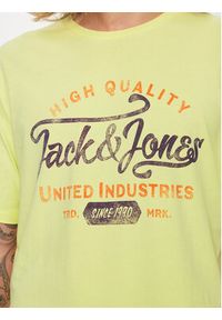 Jack & Jones - Jack&Jones T-Shirt Jprblulouie 12259674 Żółty Regular Fit. Kolor: żółty. Materiał: bawełna