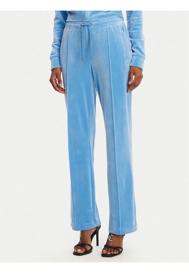 Juicy Couture Spodnie dresowe Tina JCAPW045 Niebieski Regular Fit. Kolor: niebieski. Materiał: syntetyk