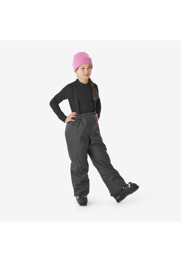WEDZE - Spodnie narciarskie dla dzieci Quechua 100. Kolor: szary. Materiał: dzianina. Sezon: zima. Sport: narciarstwo