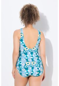 ULLA POPKEN - Damskie Strój kąpielowy kółka do pływania bez miękkich miseczek okrągły dekolt. Kolekcja: plus size. Kolor: zielony. Materiał: poliamid, materiał, elastan #2