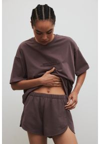Marsala - Szorty z dzianiny dresowej w kolorze PURPLE TAUPE - HOMEY-M. Materiał: dresówka, dzianina