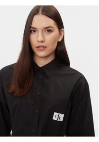 Calvin Klein Jeans Koszula J20J222614 Czarny Cropped Fit. Kolor: czarny. Materiał: bawełna #4