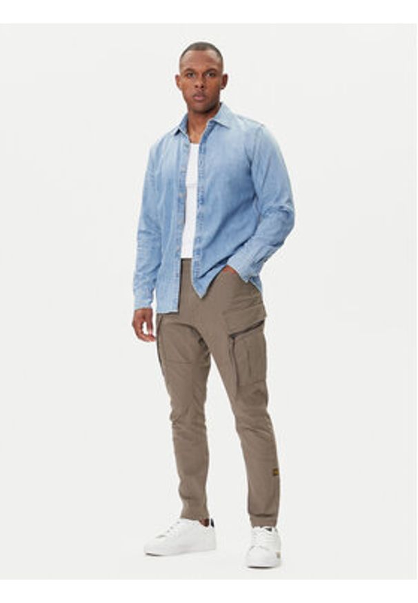 G-Star RAW - G-Star Raw Spodnie materiałowe Zip Pocket 3D D24307-E172 Zielony Skinny Fit. Kolor: zielony. Materiał: bawełna