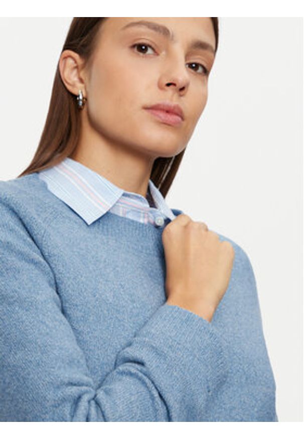 only - ONLY Sweter Rica 15204279 Niebieski Regular Fit. Kolor: niebieski. Materiał: syntetyk