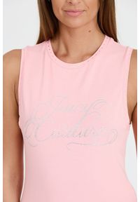 Juicy Couture - JUICY COUTURE Różowy damski top Blaine Juicy Script, Rozmiar XS. Kolor: różowy #4