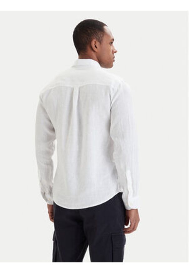 Aeronautica Militare Koszula 261CA1321UCT03089 Biały Regular Fit. Kolor: biały. Materiał: len