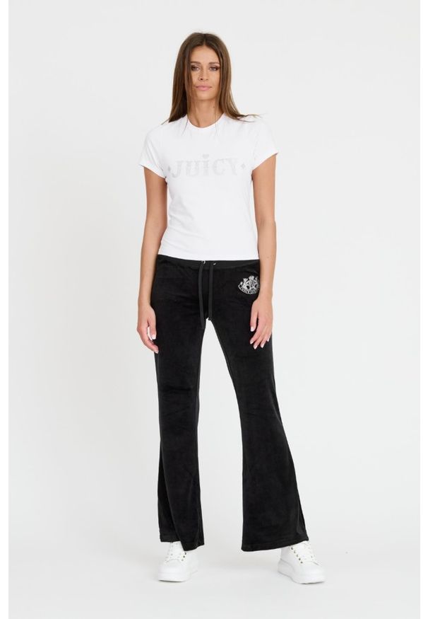 Juicy Couture - JUICY COUTURE Biały t-shirt Ryder Rodeo Fitted. Kolor: biały