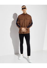 Burberry - BURBERRY - Koszula z kontrastowymi panelami. Kolor: brązowy. Materiał: bawełna. Długość rękawa: długi rękaw. Długość: długie #3