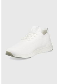 Marc O'Polo buty Jasper kolor biały. Nosek buta: okrągły. Zapięcie: sznurówki. Kolor: biały. Materiał: guma. Obcas: na obcasie. Wysokość obcasa: niski