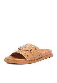 Nine West Klapki EO-TL758-1 Brązowy jasny. Kolor: brązowy. Materiał: skóra #2