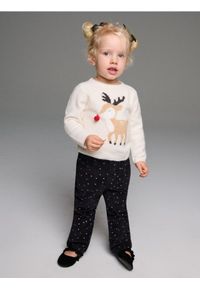 Sinsay - Świąteczny sweter z reniferem - kremowy. Kolor: kremowy. Styl: wizytowy #1