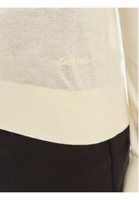 Calvin Klein Sweter LV044F324G Écru Regular Fit. Kolor: kremowy. Materiał: bawełna #4