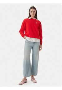TOMMY HILFIGER - Tommy Hilfiger Bluza Logo Embroidery WW0WW48724 Czerwony Relaxed Fit. Kolor: czerwony. Materiał: bawełna #5