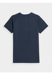 4f - Koszulka trekkingowa szybkoschnąca męska. Kolor: niebieski. Materiał: materiał, dzianina, skóra. Długość rękawa: raglanowy rękaw