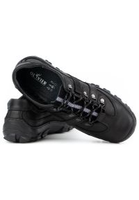 Olivier Skórzane buty trekkingowe męskie 213GT czarne. Okazja: na spacer, na co dzień. Kolor: czarny. Materiał: skóra. Sport: turystyka piesza #5