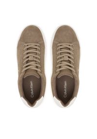 Calvin Klein Sneakersy Classic Cupsole Laceup Su YM0YM01434 Zielony. Kolor: zielony. Materiał: zamsz, skóra #4