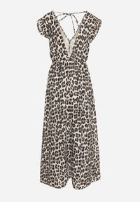 Born2be - Brązowa Bawełniana Sukienka Boho Wiązana z Tyłu Brynivia. Okazja: na co dzień, na spacer. Kolor: brązowy. Materiał: bawełna. Długość rękawa: krótki rękaw. Typ sukienki: proste. Styl: boho #6