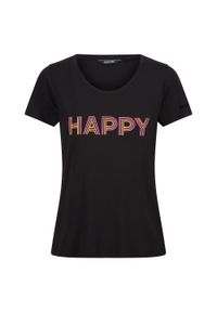 Regatta - T-shirt Damski Fingal VIII Enjoy Every Moment. Kolor: czarny